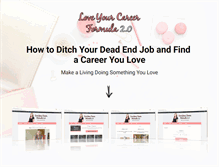 Tablet Screenshot of loveyourcareerformula.com